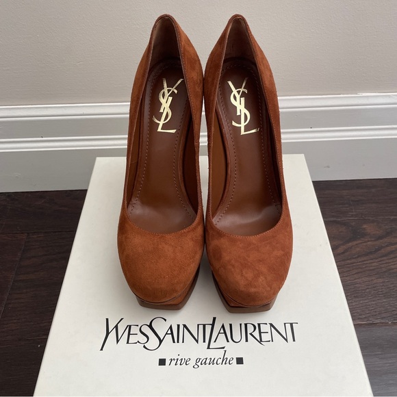 COPY - YSL Tribute Suede Leather Platform Pumps - Picture 1 of 11
